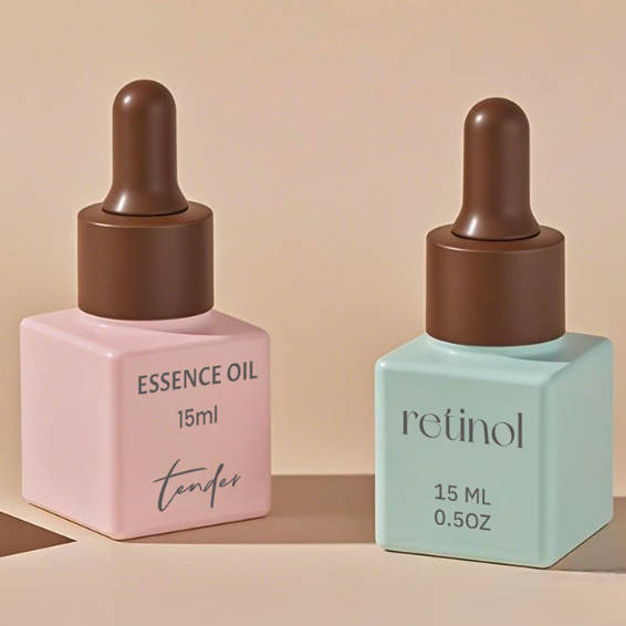 Luxury 15ml Glass Dropper Bottle Essential Oil Packaging for Skincare